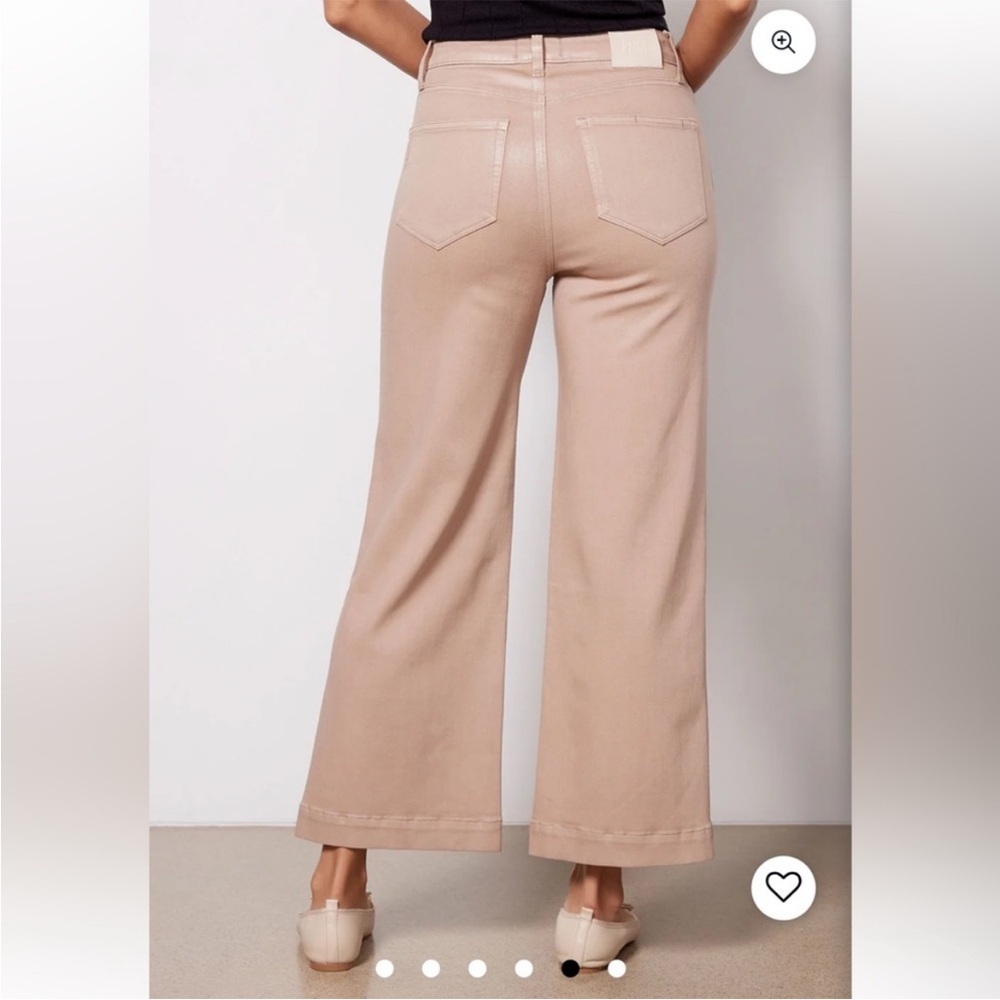 Paige Anessa Ankle Wide Leg Jeans In Sand Size‎ 28 - Picture 2 of 10